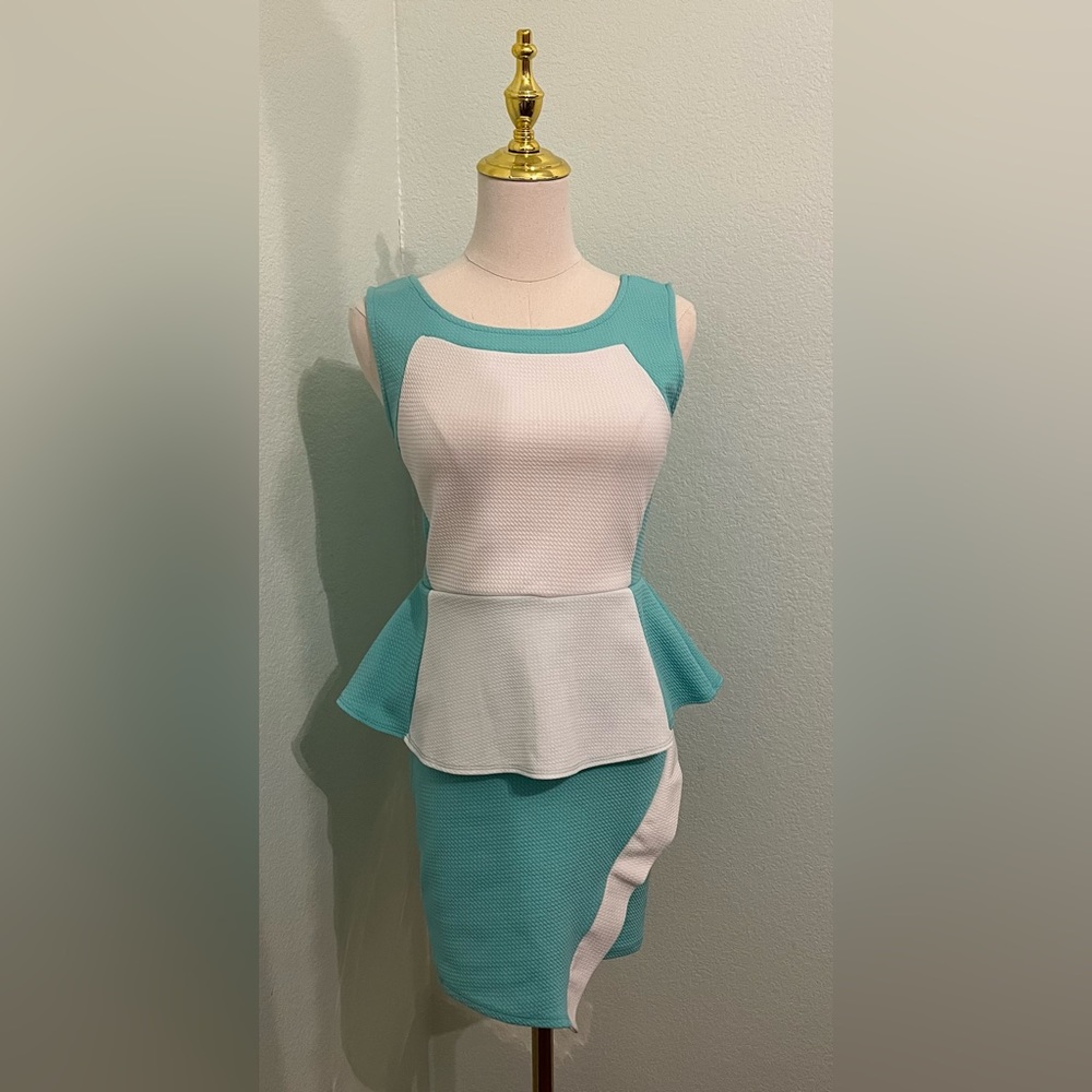 80’s Turquoise Party Dress